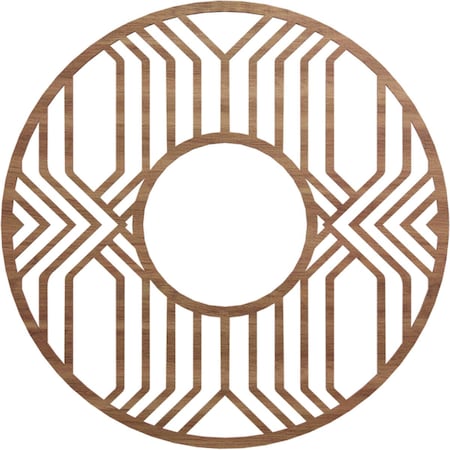 Ekena Millwork Empire Wood Fretwork Pierced Ceiling Medallion, Walnut, 28"OD x 10 1/4"ID x 3/8"T CMWP28X28X0375EPWA